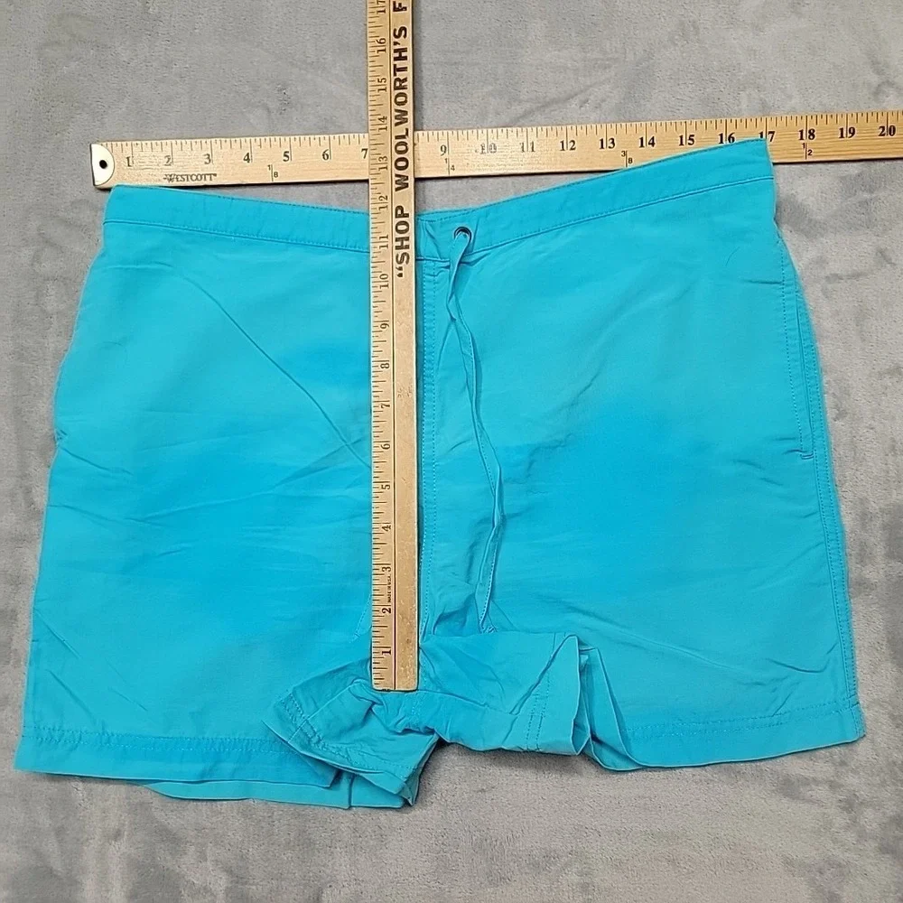 L.L. Bean Shorts Mens M Blue Supplex Nylon Board Swim Trunks Hiking Outdoor